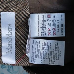 MaxMara Brown and Red Wool Blend Garment